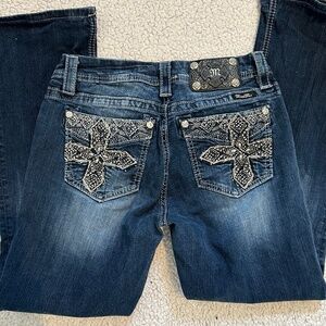 Miss Me Curvy Boot Mid-rise BLING Jeans 27
